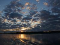 Goldenes Morgenlicht auf der Wolga